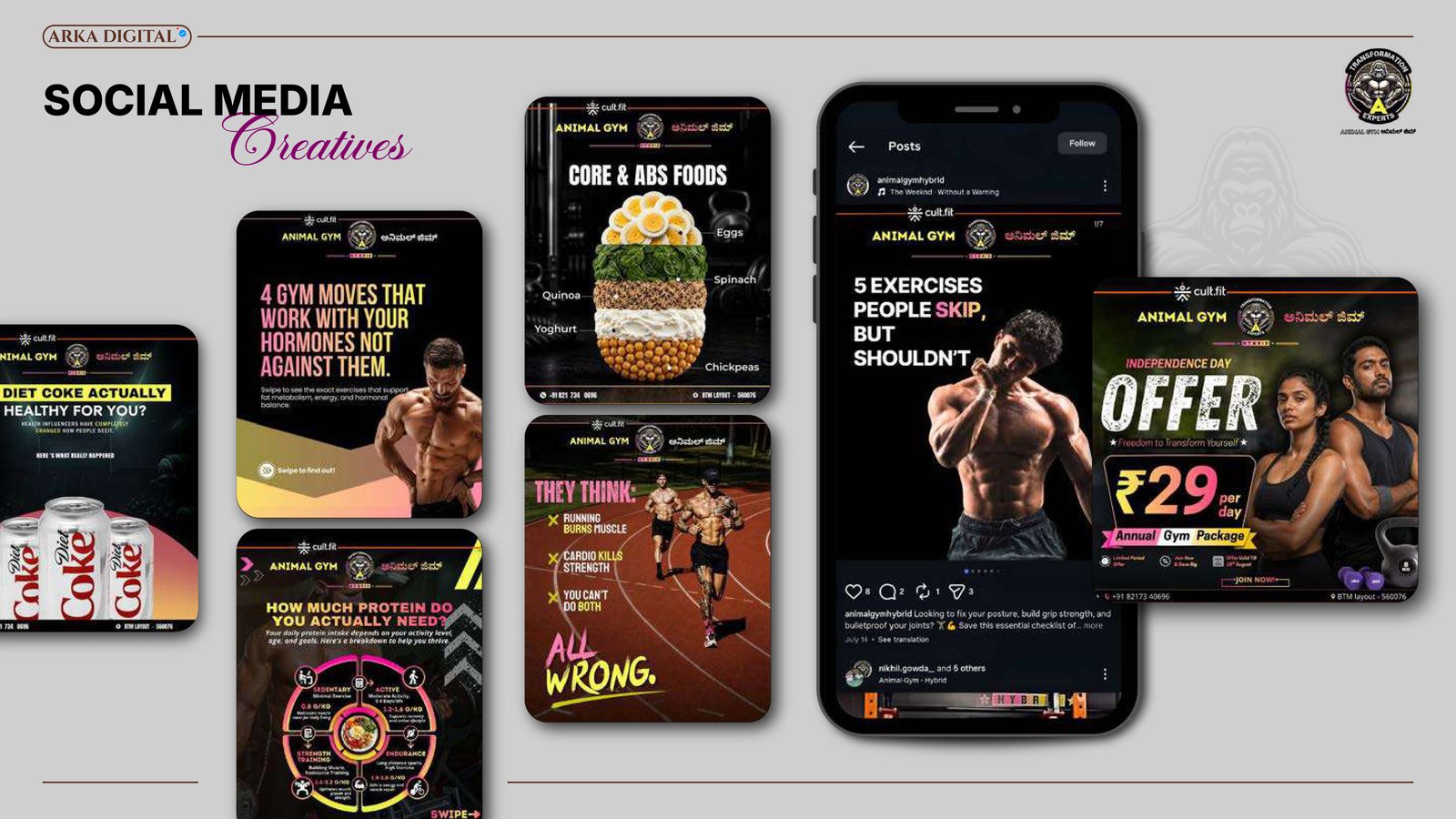 Animal Gym Creatives